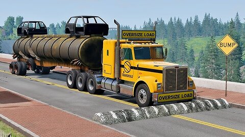 Truck Cars vs Speed Bumps | BeamNG.Drive