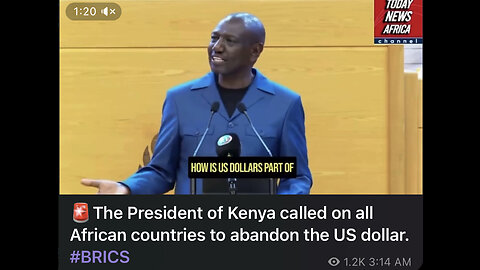 TSVN358 6.2023 President Of Kenya Called On African Nations To Abandon US Dollar BRICS