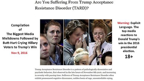 The Biggest Media Meltdowns and Butt-Hurt Crying Hillary Voters to Trump's Win Nov 9, 2016