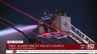 Phoenix church catches fire Tuesday morning