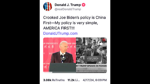 Crooked Joe Biden is China First