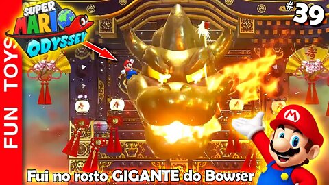 🔴 Super Mario Odyssey #39 - Fui no rosto GIGANTE do Bowser! A SAGA das 500 luas está quase no final!