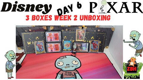 Opening 3 boxes A Day 6 Week 2 Pixar 37th Anniversary Oscars Disney 100 Cards Black Box Unboxing