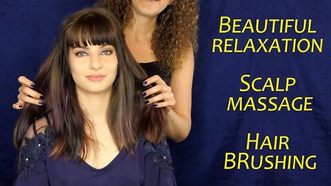 Beautiful & Relaxing - ASMR Hair Brushing, Head Massage, Hair Play w/ Corrina & Allison