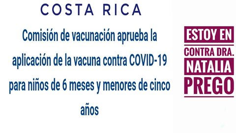 Estoy en contra - Costa Rica Vacunación obligatoria contra Covid para bebés de 6 meses