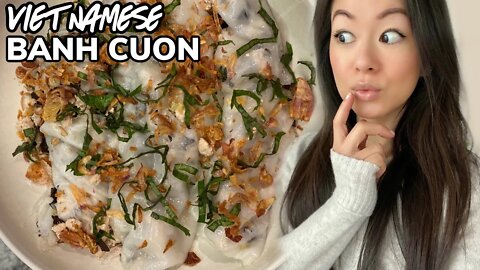 Banh Cuon (Vietnamese Rice Noodles) Recipe on Nonstick Pan | RACK OF LAM