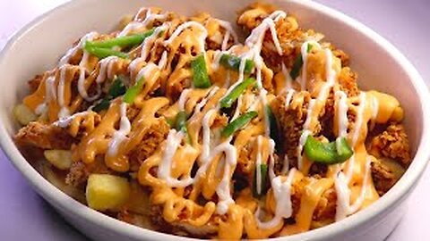 Chicken 🍗 Loaded fries 🍟 with cheese 🧀 sauce Recipe 😋