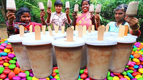 GEMS KUCHI ICE | Chocolate Kuchi Ice in Tamil | Easy Kuchi Ice Recipe | Village Fun Cooking
