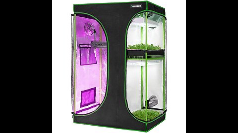 VIVOSUN GIY 2x2 Grow Tent Complete System, 2 x 2 ft. Grow Tent Kit Complete with VS1000 Led Gro...