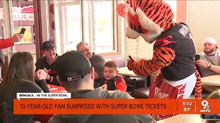 10-year-old surprised with Super Bowl tickets