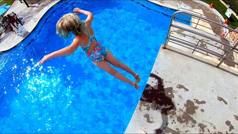 Testing my Buoyancy at the Bottom of the Swimming Pool