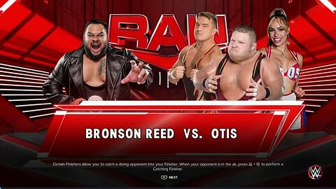 WWE Monday Night Raw Bronson Reed vs Otis