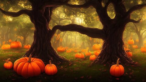 Spooky Halloween Music – Forest of Autumn Pumpkins | Dark, Magical