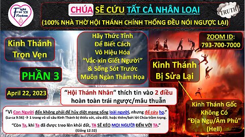 #27-3 (PHẦN 3) - CHÚA SẼ CỨU ĐƯỢC TẤT CẢ NHÂN LOẠI