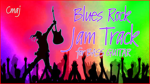 513 BLUES ROCK Jam Track in Cmaj for BASS GUITAR