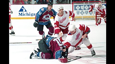 Brawl in Hockeytown Hockey fight Red Wings vs Avalanche