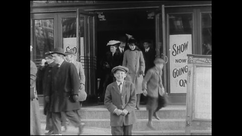 Claremont Theatre in New York City (1915 Original Black & White Film)