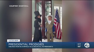 Siblings from Bloomfield Hills recite all 46 presidents