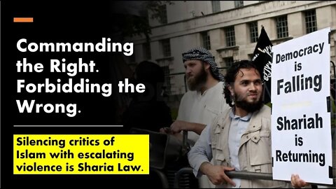 Islamic apologists melting down. Sharia Law and Command the Right, Forbidding the Wrong.
