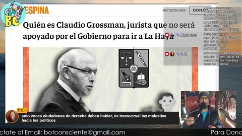 Gobierno de Chile (El Boris) no respalda candidatura de Grossman a CIJ de La Haya, si al argentino..
