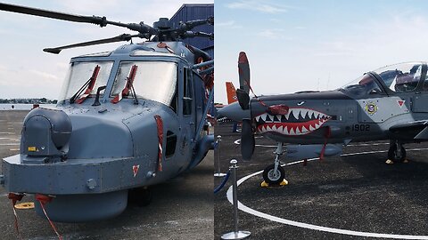 The AW159 Wildcat Helicopter and A-29B Super Tucano Aircraft at the PFDX 2023