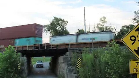 CSX I165 Intermodal Double-Stack Train with Canadian Pacific Power from Bascom, Ohio July 26, 2022