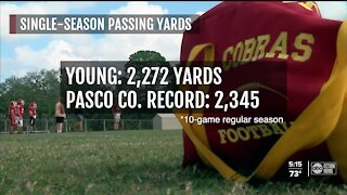 Hudson QB Hunter Young approaching Pasco County passing record