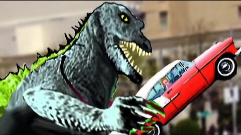 Godzilla VS TWO TON TIT - monster movie spoof from Planet SPLAT TV