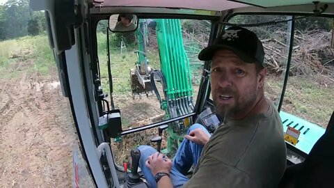 13,000 lb Takeuchi & Bobcat e42 r Series (10,400 lb) clearing land Part 1 of 3