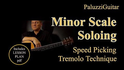 Minor Scale Soloing Guitar Lesson for Beginners [Speed Picking Tremolo Technique]