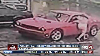 Man steals car with baby inside