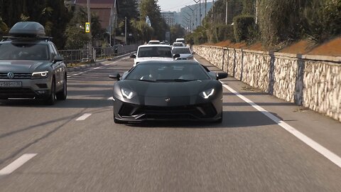 Sports car on the road