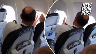 United pilot seemingly caught repairing plane window before takeoff in alarming video