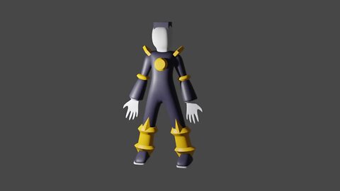 Blender Male Grindset - Bass from Mega Man Battle Network part 7