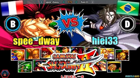 Samurai Shodown II (spee_dway Vs. hiei33) [France Vs. Brazil]