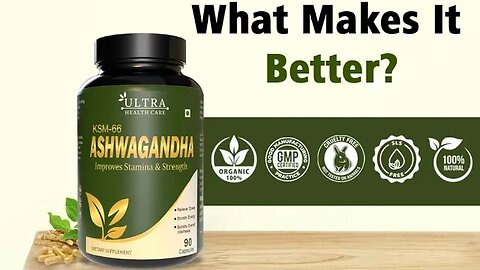 Organic Ashwagandha Capsule for Muscle Mass, Brain Power, Heart Health, Stress and Stamina