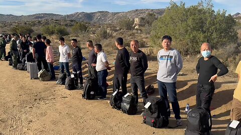 End Wokeness Caravan of Chinese males arrive at the U.S. border. This is 100% coordinated