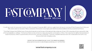 SOUTH AFRICA - Fast Company SA Most Innovative Company poster design (Graphics) (zCA)