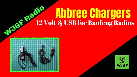 Abbree Portable 12 Volt and USB Chargers For Baofeng Radios