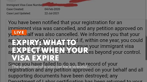 Expiry: What to Expect When Your Visa Expire