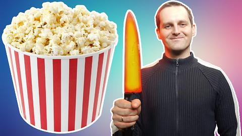 EXPERIMENT: GLOWING HOT KNIFE VS. POPCORN KERNELS | WILL THEY POP?