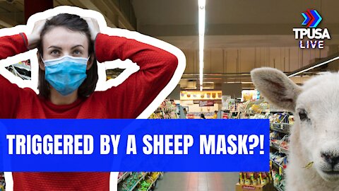 Triggered: Store Clerk Gets Irritated After Lady Puts On A Sheep Mask