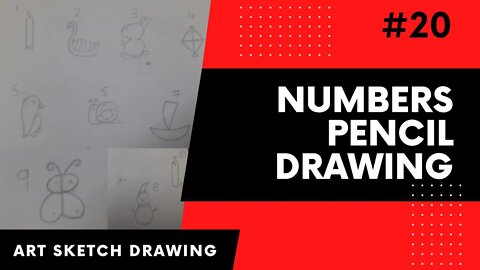 Pencil Drawing Using Numbers l Simple Pencil Drawing with Numbers #numbersdrawing #drawingtutorial