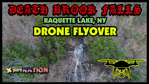 Death Brook Falls - Raquette Lake, Adirondacks of New York (DRONE)
