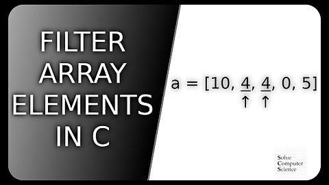 Filter array elements in C