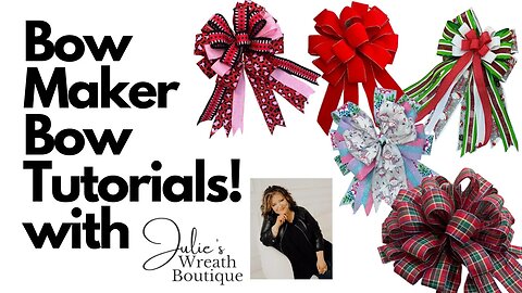 Pro Bow, The Hand Bow Maker Large, Make Custom 3 Ribbon Bows for Holiday  Wreaths