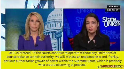 AOC expressed, "If the courts continue to operate without any limitations or counterbalance