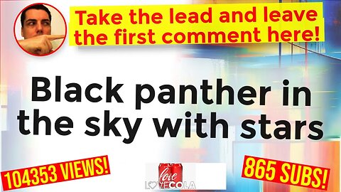 Black panther in the sky with stars