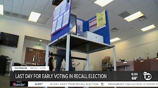 Last day for early voting in recall election