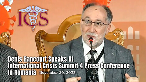 Denis Rancourt Speaks At International Crisis Summit 4 Press Conference In Romania (11/20/23)